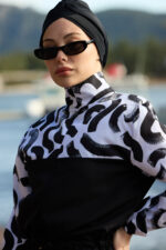 Noir Wave Jumpsuit Burkini