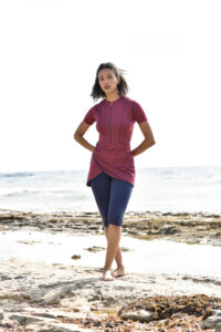 Marina Berry Cropped Burkini